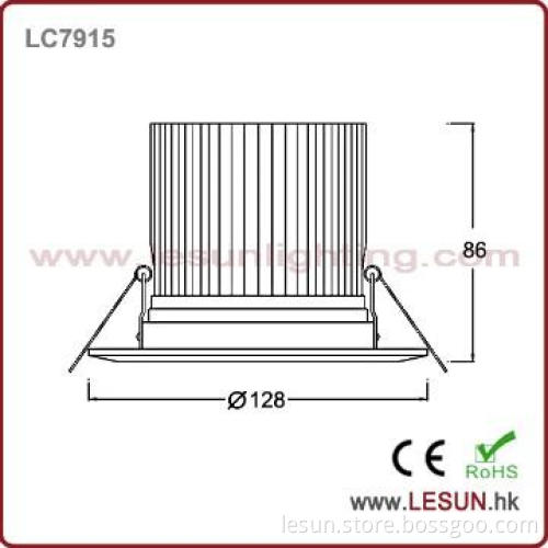 Sharp COB cut hole 125mm 15W led downlight for hotel LC7918